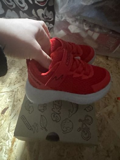 Skechers red toddler runners