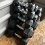 116kg used hex rubber dumbbells Image 3