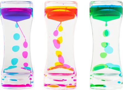 Liquid Sensory Timer for Autism, Sensory Needs, ADHD, Stress Relief, Anxiety. Autism Toy and Special Needs Sensory Fidget. Choice of Colour. (Blue & Green)