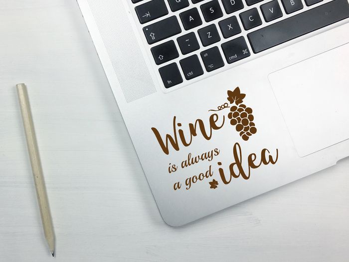 Wine is Always a Good Idea Laptop Sticker, Laptop Decal, MacBook decal, Laptop Decal, Computer Decal, Removable Decal, Window decal