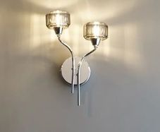 Wall lights x 2 chrome