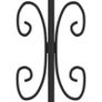 Fence Gate with Spear Top Black 103x75 cm Image 5