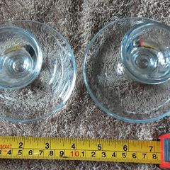vintage glass egg cup's possibly holmegaard