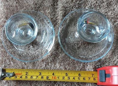 vintage glass egg cup's possibly holmegaard