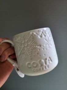 Costa coffee Christmas ceramic mug limited edition NEW 350ml