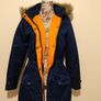 Navy Blue Parka Jacket Image 2