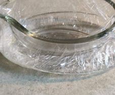 Old Plaine Glass Greavy Dish With A Plat.