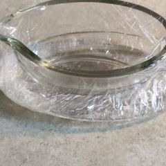 Old Plaine Glass Greavy Dish With A Plat.
