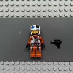 lego Star Wars sw1047 Temmin 'Snap' Wexley minifigure- Medium Nougat Lines Under Eyes and Chin