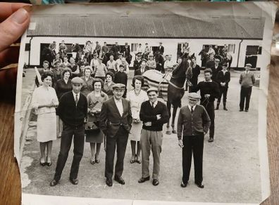 Old horse racing photograph
