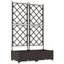 Garden Planter 2 pcs Brown 80 x 40 x 125.5 cm Steel Image 2
