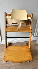 Stokke Tripp Trapp High Chair Natural Wood with Baby Set & Cushion