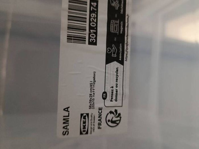 IKEA plastic boxes with lids x 5