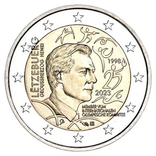 Luxembourg 2 Euro Commemorative Coin 2023 - Olympic Committee. Uncirculated.