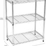 _Basics 3-Tier Storage Shelf, Up to 115 kg per Shelf, Chrome Image 3