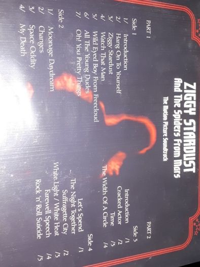 David Bowie Ziggy Stardust and the spiders from mars Soundtrack lp
