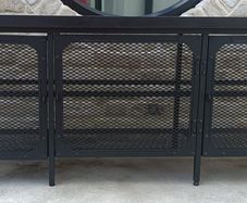 FJALLBO, TV bench, black
