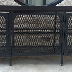 FJALLBO, TV bench, black