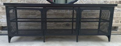 FJALLBO, TV bench, black