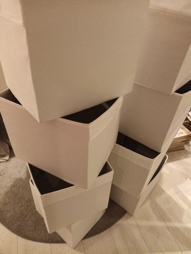 24 Ikea Drona kallax cube storage boxes in white/creamStorage