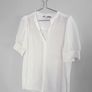 Pre Owned Dunnes Stores White Textured Blouse Image 3