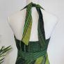 Green halter midi dress Size UK12 Image 5