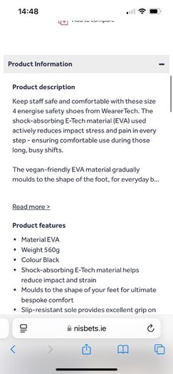 WearerTech Unisex Energise safety shoes size uk5