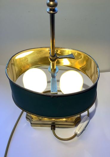 Vintage French Bouillotte Table Lamp Brass