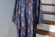 CurveWow blue print dress, Size 34-36, BNWT
