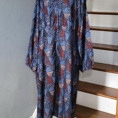 CurveWow blue print dress, Size 34-36, BNWT