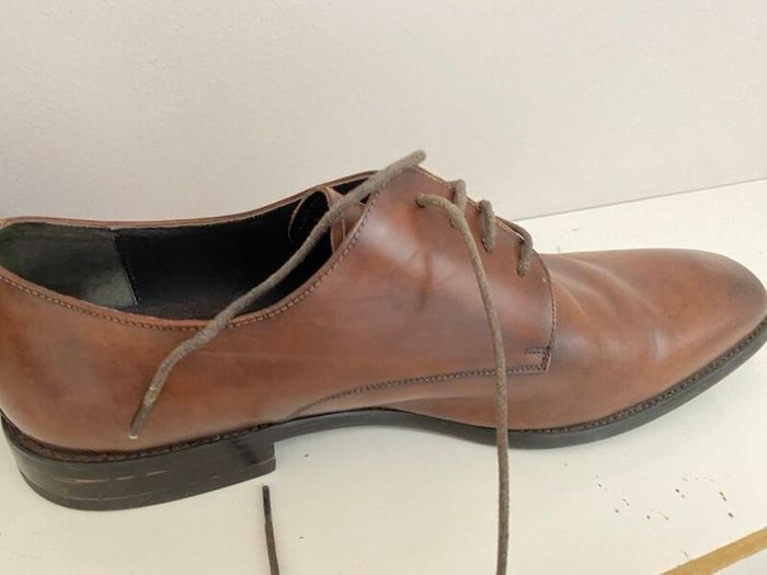 John White tan brown Moore leather shoes, Size 9, EU 43, dress shoe