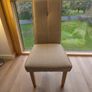 Solid Wood Round Dining Table with 4 Fabric Chairs Image 4