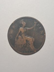 Uk 1 penny coin