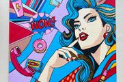 Original acrylic painting on canvas board .Visual Boom.