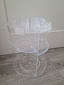 Acrylic Make-up organizer rotating shelf