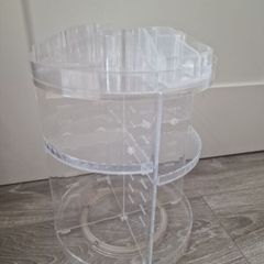 Acrylic Make-up organizer rotating shelf
