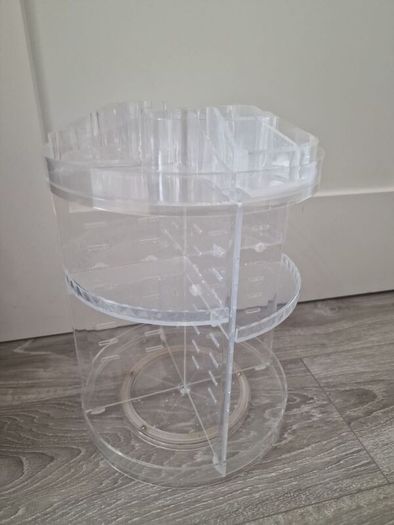 Acrylic Make-up organizer rotating shelf