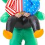 SEASONAL SALE Inflatable Alien Costume for Adult Green Alien Holding Human Costume Funny Halloween Blow up Costume Space Fancy Dress(Adult) Image 5