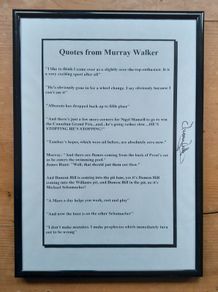 Murray Walker Autographed Famous Quotes Framed