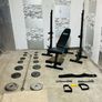 Home Gym Set Weights Barbell Barbell Dumbbells Rack Stands Bench Gym Belt Image 3