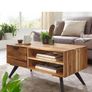 Wood Coffee Table for Living Room  95 cm with Storage Image 2