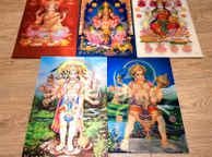 main image for ad CLEARANCE: Set of 62 Stunning 3D Hindu God Images - Lakshmi, Hanuman &amp; Ganesh