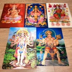CLEARANCE: Set of 62 Stunning 3D Hindu God Images - Lakshmi, Hanuman & Ganesh