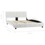 Bed Frame White Faux Leather 135x190 cm Image 8