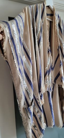 SASS & BIDE 100% Line Seqinned Striped Drape with Pockets - Rrp 220 AUD