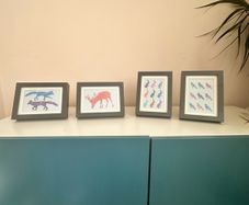 four framed pictures