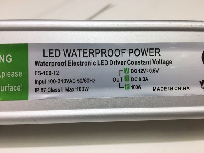 100W LED Driver Waterproof 12V