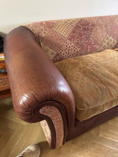 Vintage Tetrad Cleveland 3 & 4 seater sofa suite with footstool
