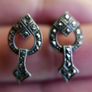 Vintage 925 Sterling Silver Marcasite Earrings Image 6