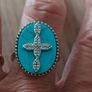 sterling silver  ring size Q Image 6